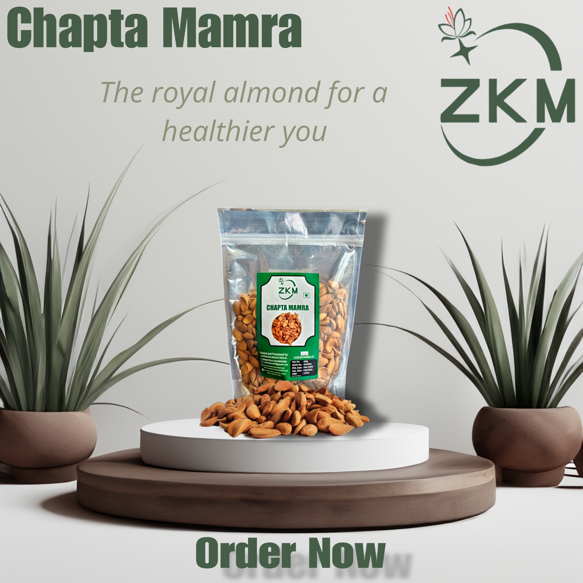 Chapta Mamra Almonds – Kashmiri Premium Grade image